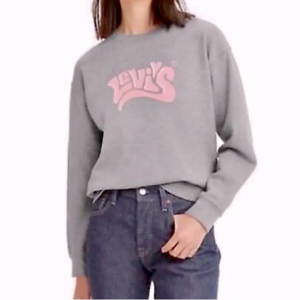 Levi’s Sweatshirt in Grey Heather/Pink Women’s S